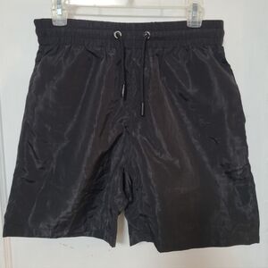 Fendi Black Elastic Waist Swim Shorts